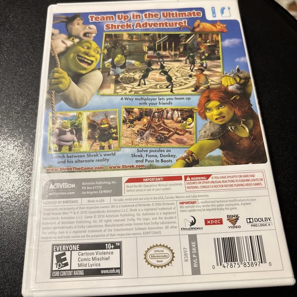 Shrek Forever After: The Final Chapter (Nintendo Wii, 2010) UNTESTED